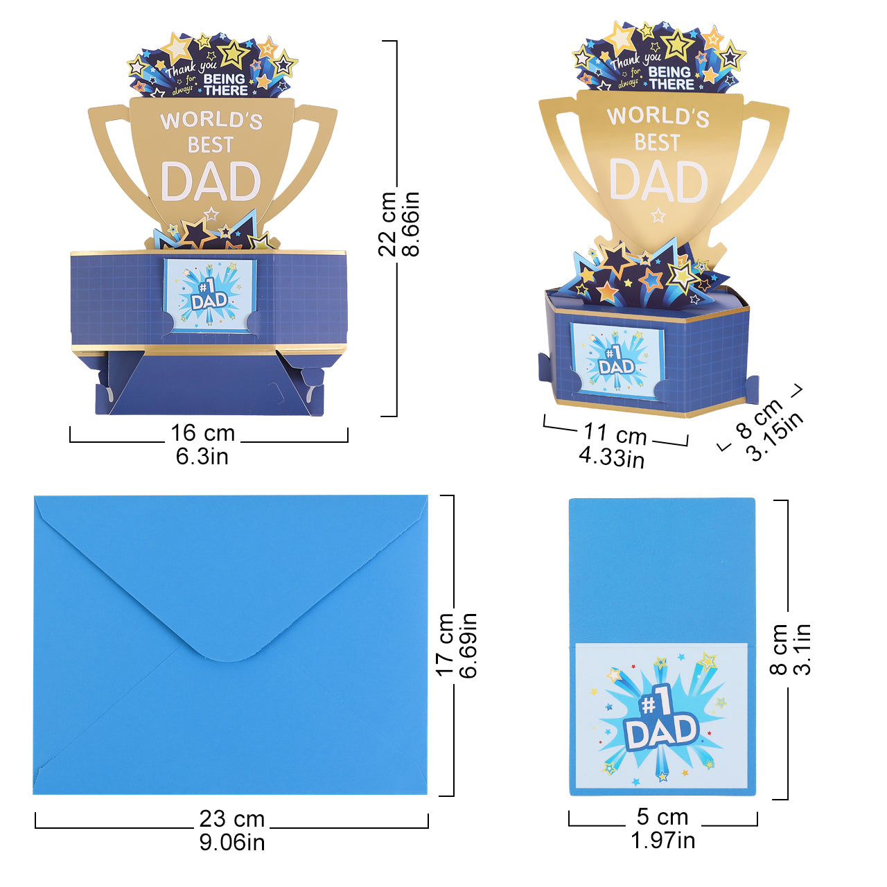 World's Best Dad Pop Up Card