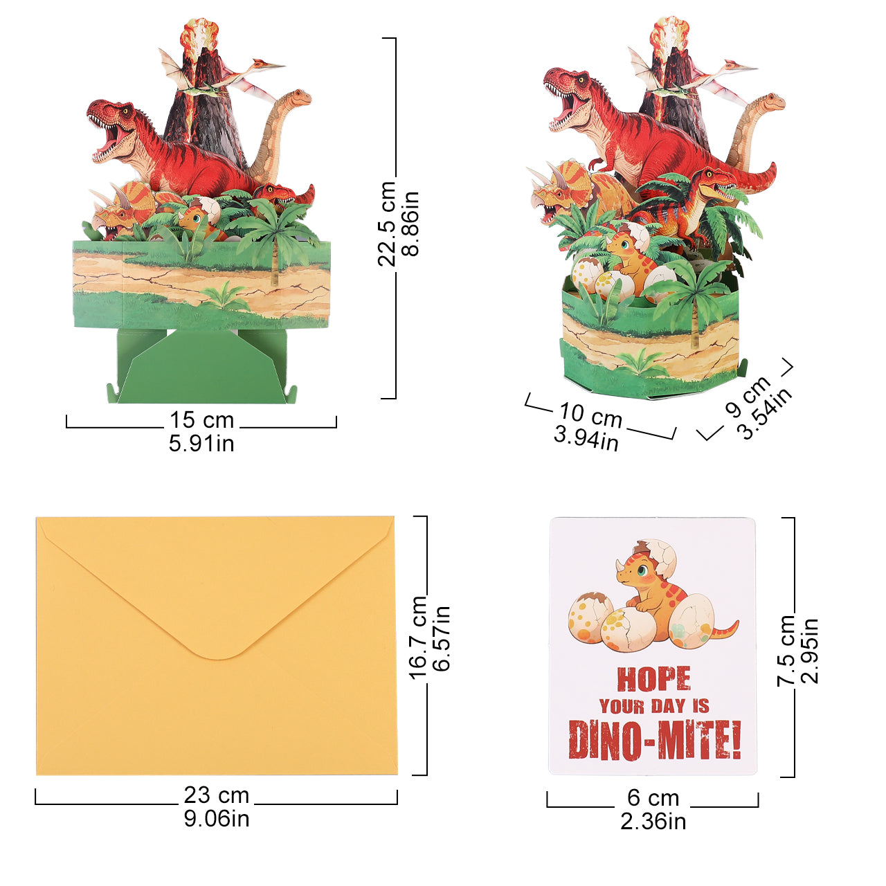 Dinosaur Birthday Pop Up Card