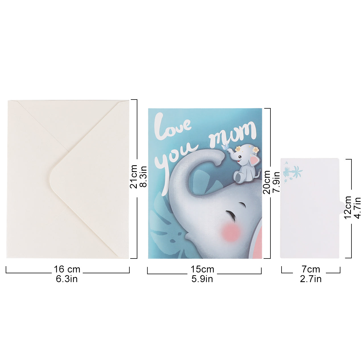 Love You Mum Elephant Pop Up Card