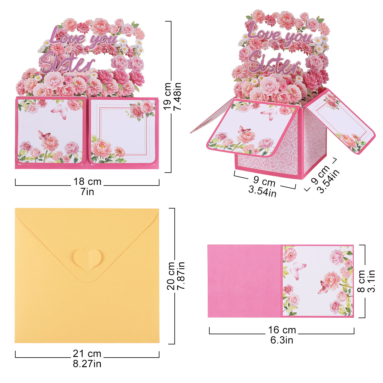 Love You Flower Box Pop Up Card