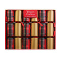 Luxury Plaid Christmas Crackers 12in - Set of 6