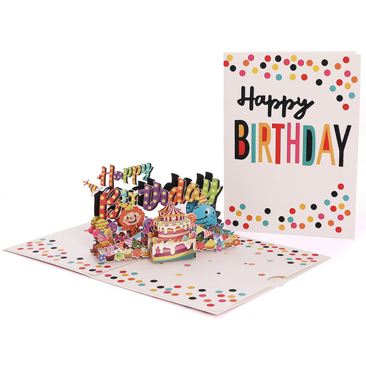 Happy Birthday Confetti Pop Up Card