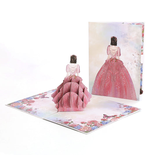 Princess Ball Gown Pop Up Card