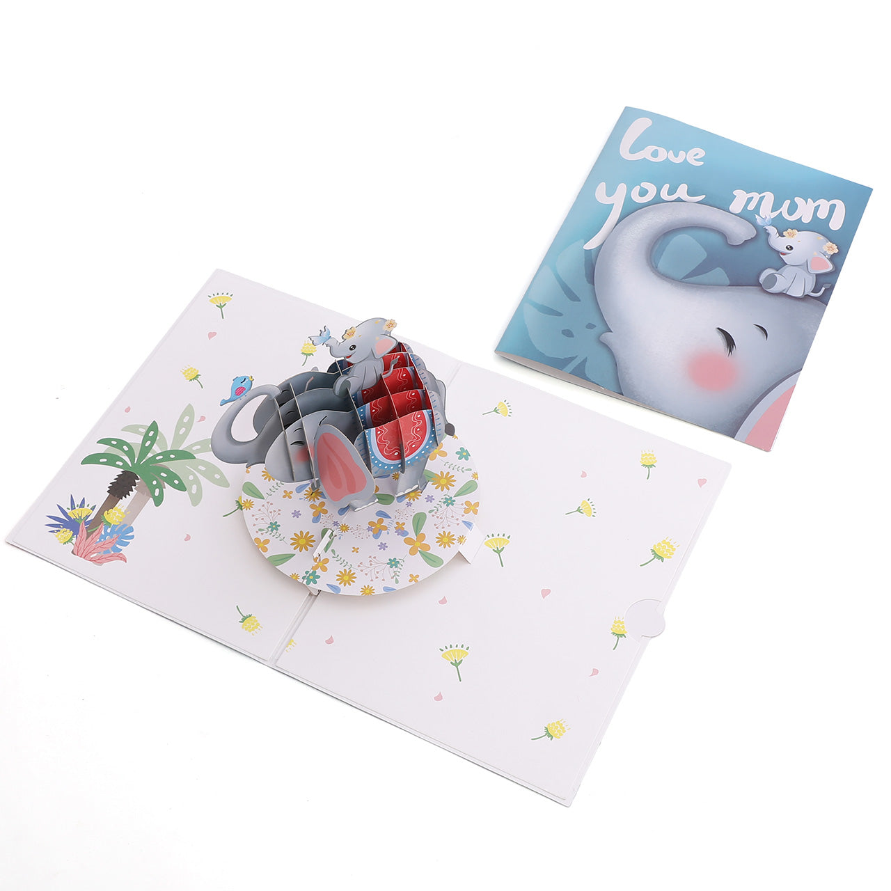 Love You Mum Elephant Pop Up Card