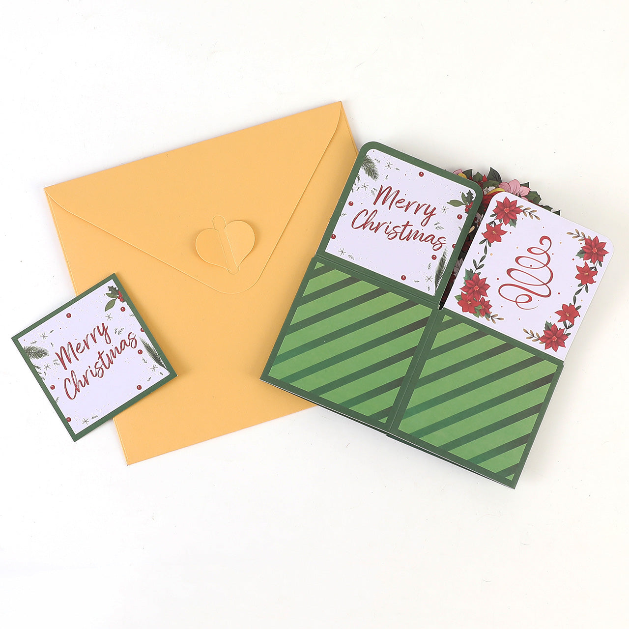 Merry Christmas Wreath Box Pop Up Card
