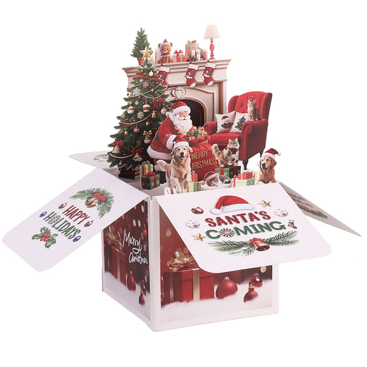 Santa's Coming Christmas Pop Up  Card