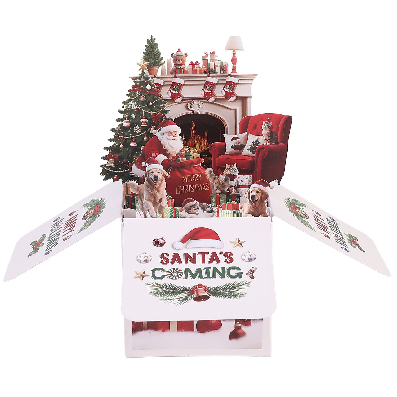 Santa's Coming Christmas Pop Up  Card