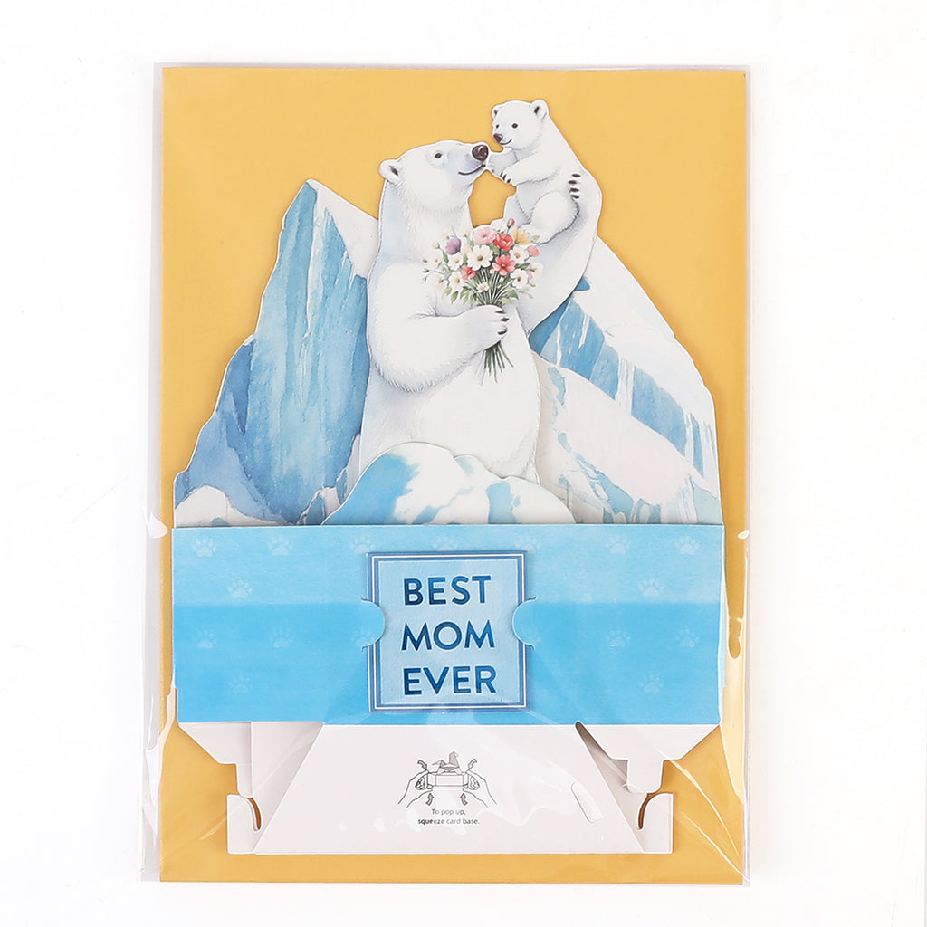 Best Mom Ever Polar Bear Pop Up Card