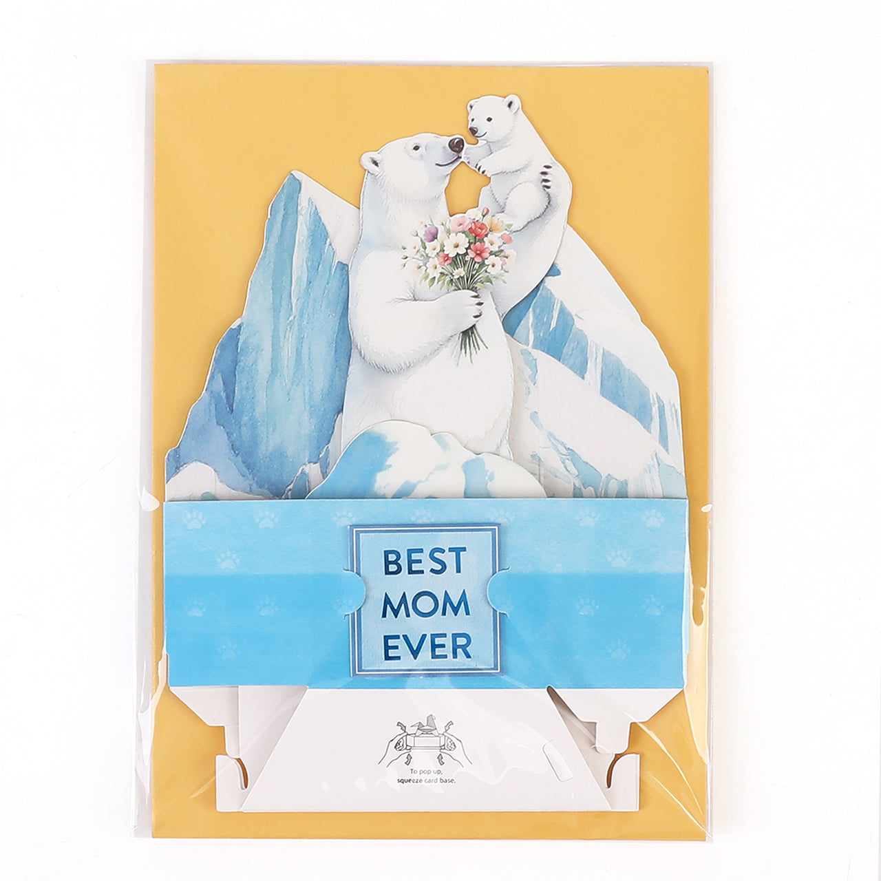 Best Mom Ever Polar Bear Pop Up Card