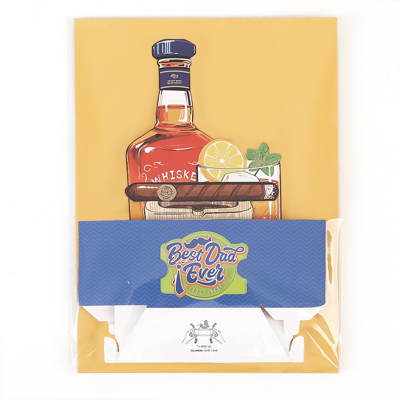 Best Dad Ever Whiskey Pop Up Card