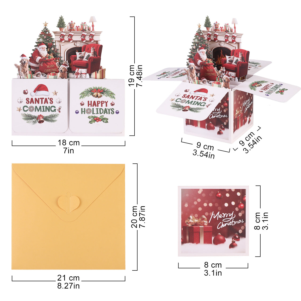Santa's Coming Christmas Pop Up  Card