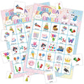 Birthday Bingo Game Cards Set