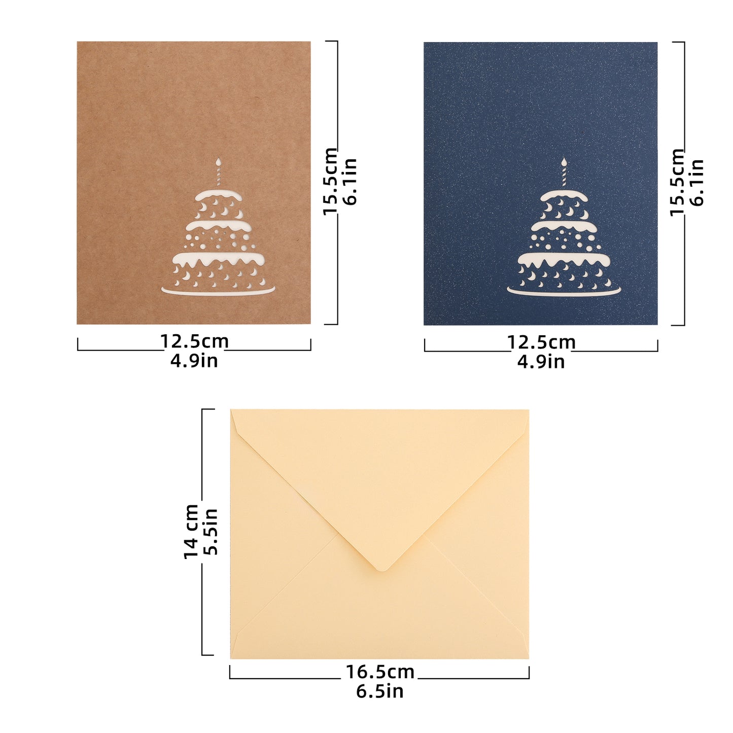 Laser Cut Birthday Cake Pop Up Card