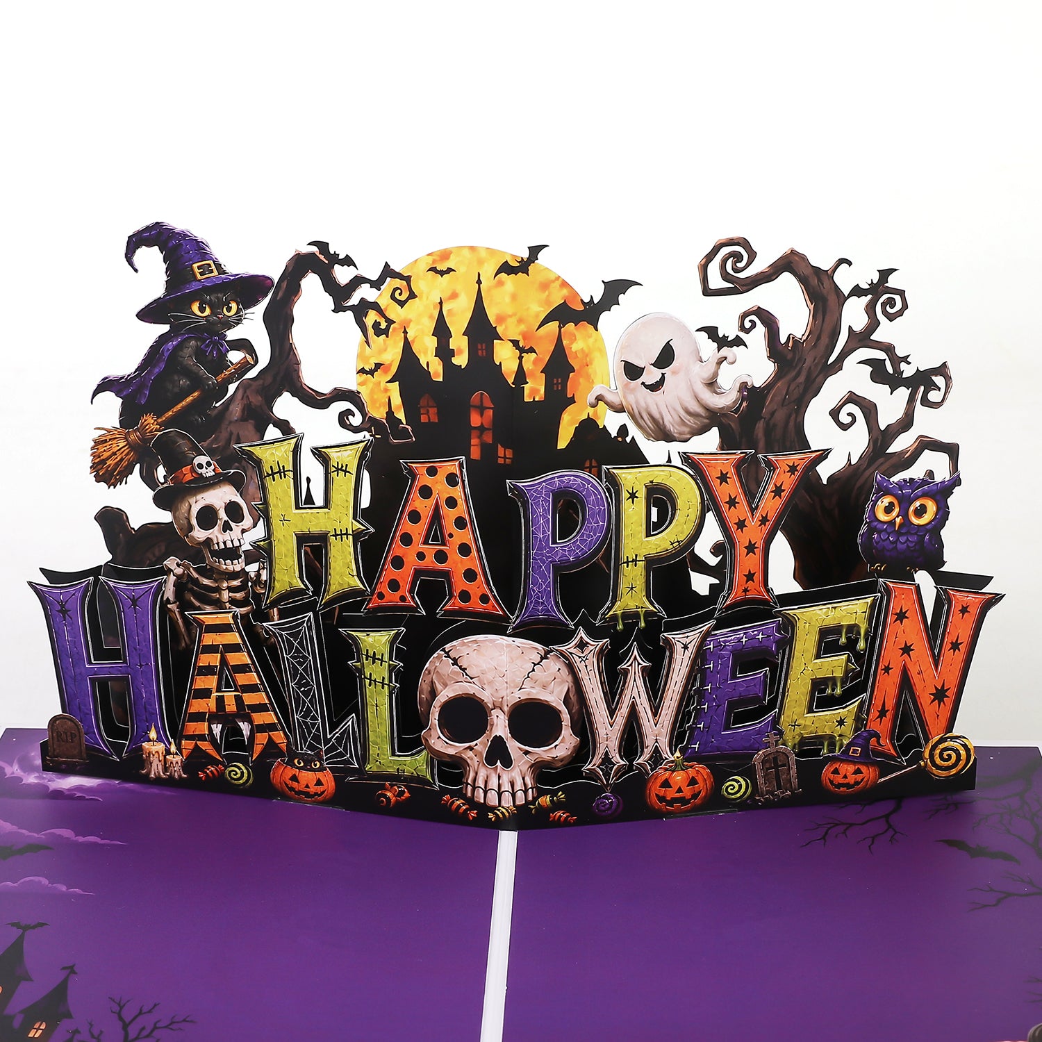Happy Halloween Haunted Castle Pop Up Card