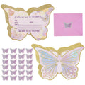 Butterfly Party Invitation Set (72 Pcs) – Cards, Envelopes & Stickers