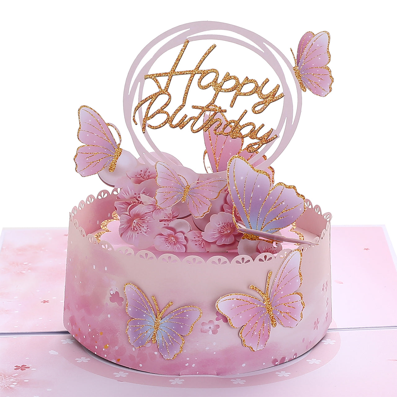 Butterfly Birthday Cake Pop Up Card