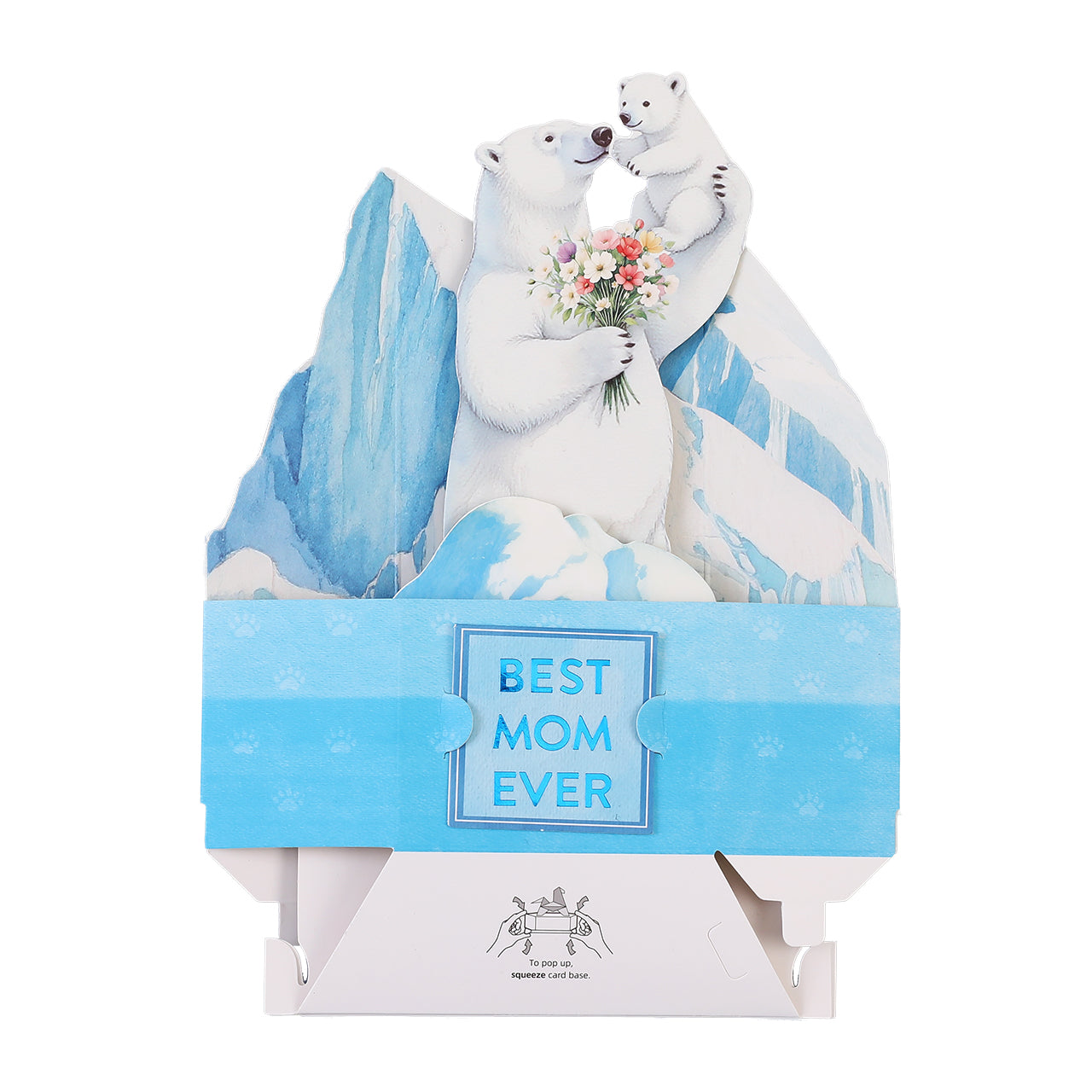 Best Mom Ever Polar Bear Pop Up Card