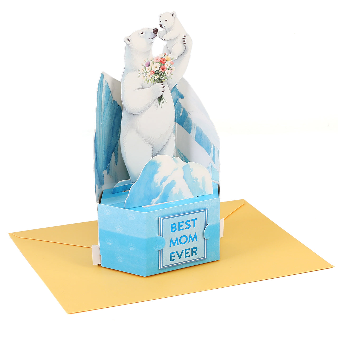 Best Mom Ever Polar Bear Pop Up Card