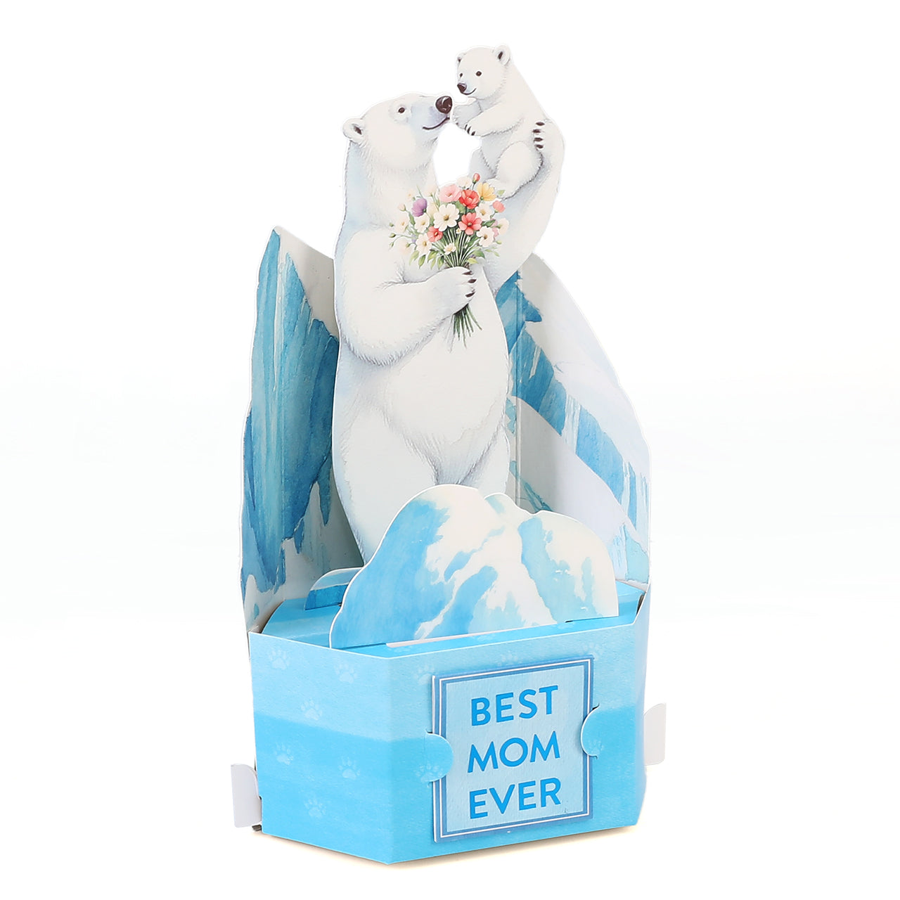 Best Mom Ever Polar Bear Pop Up Card