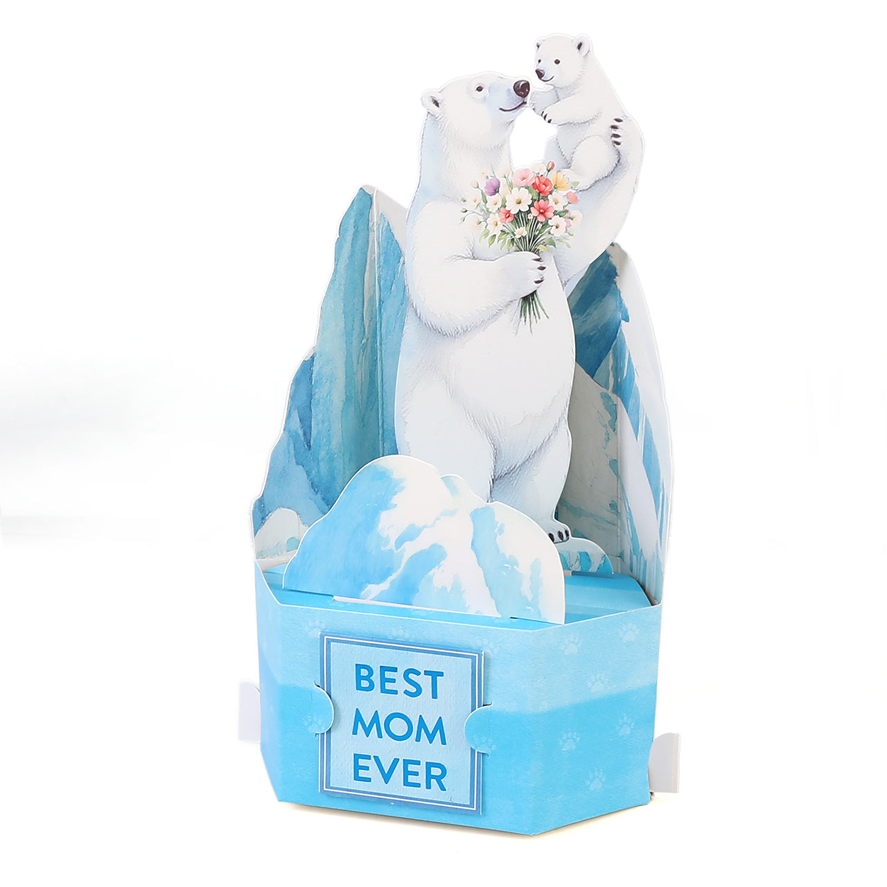 Best Mom Ever Polar Bear Pop Up Card