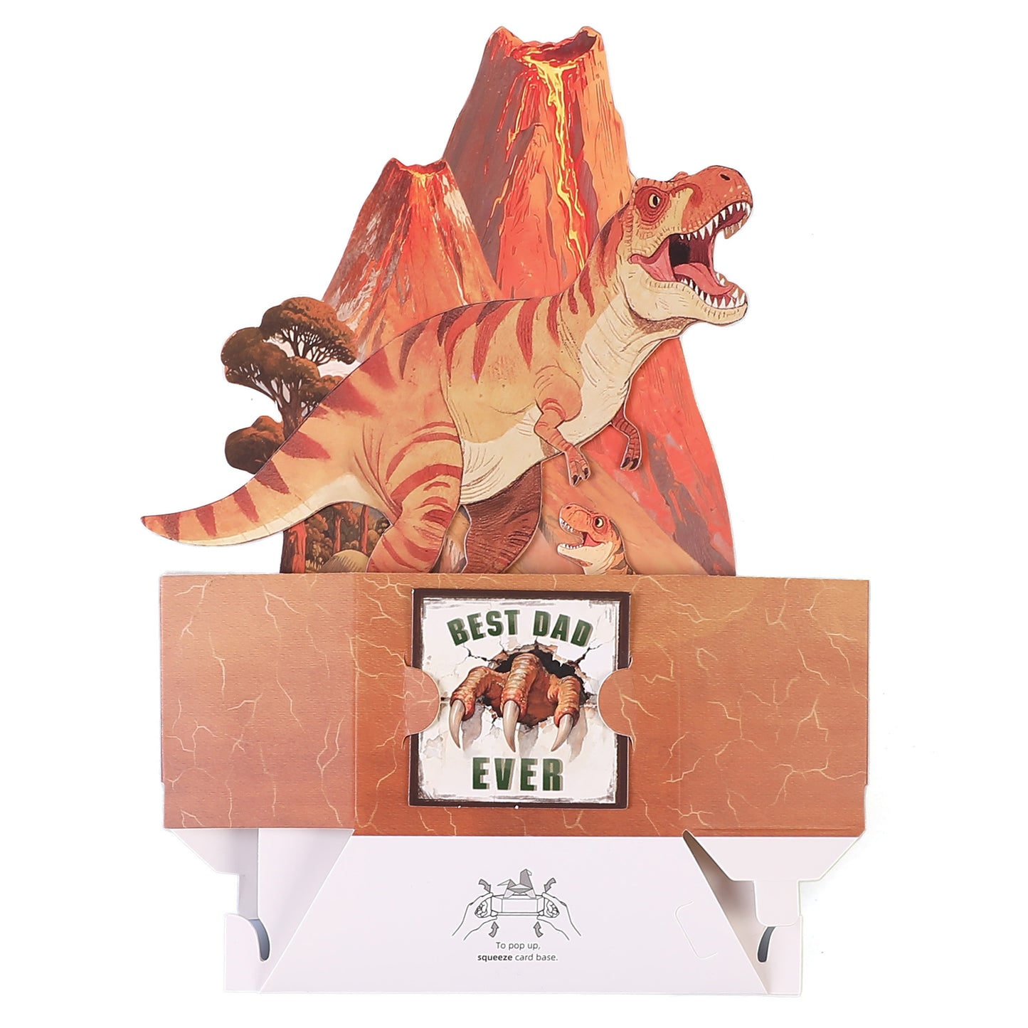 Best Dad Ever Dinosaur Pop Up Card