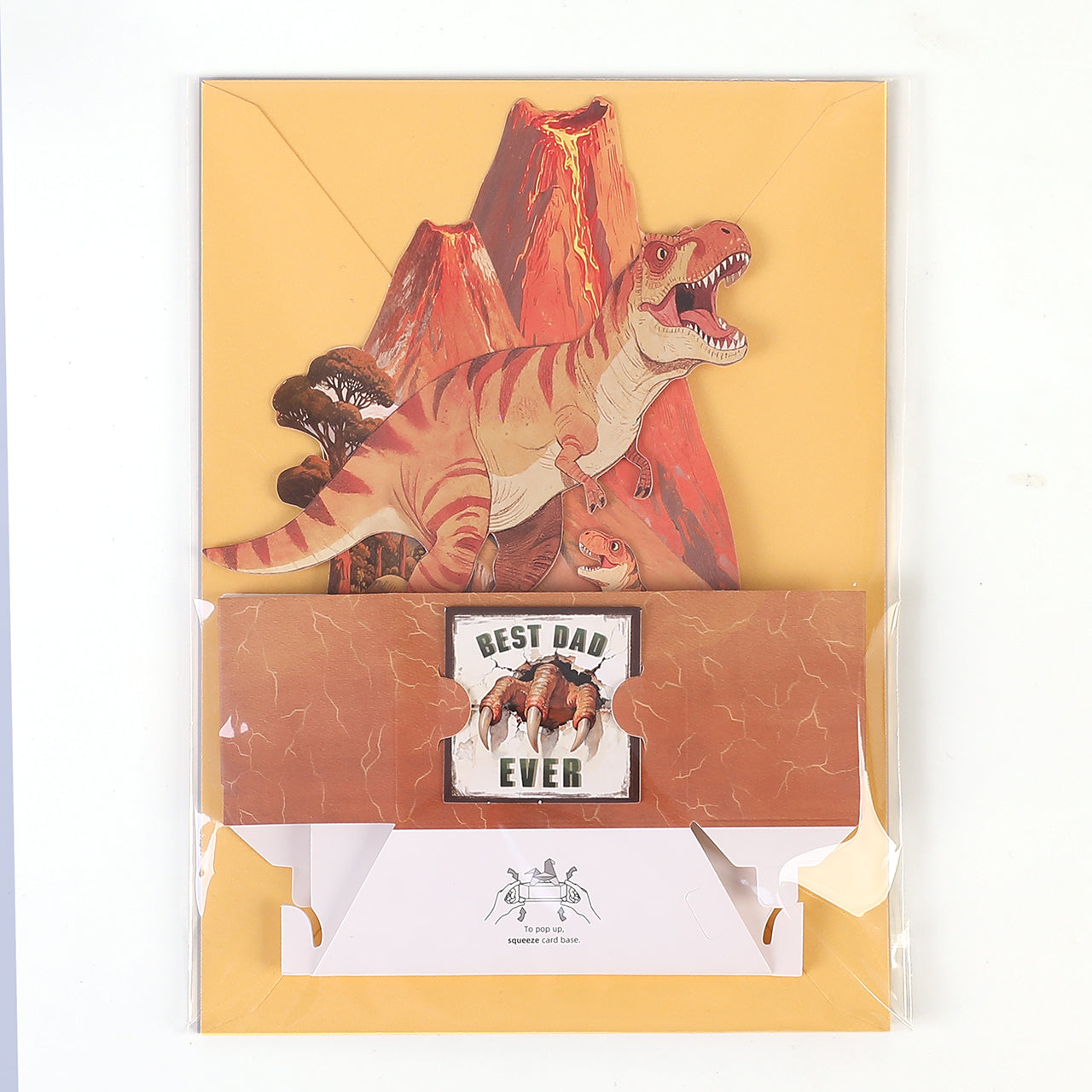 Best Dad Ever Dinosaur Pop Up Card