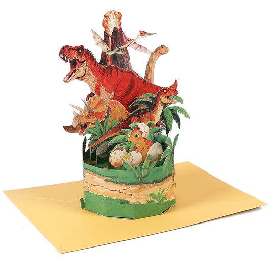 Dinosaur Birthday Pop Up Card