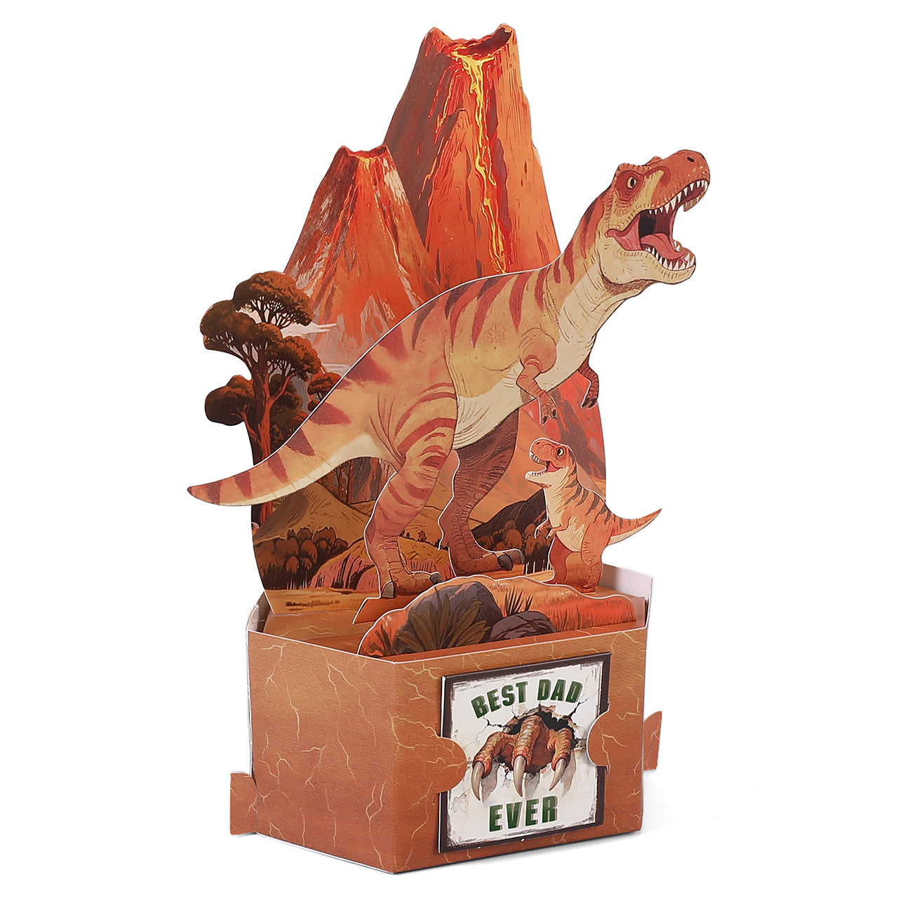 Best Dad Ever Dinosaur Pop Up Card