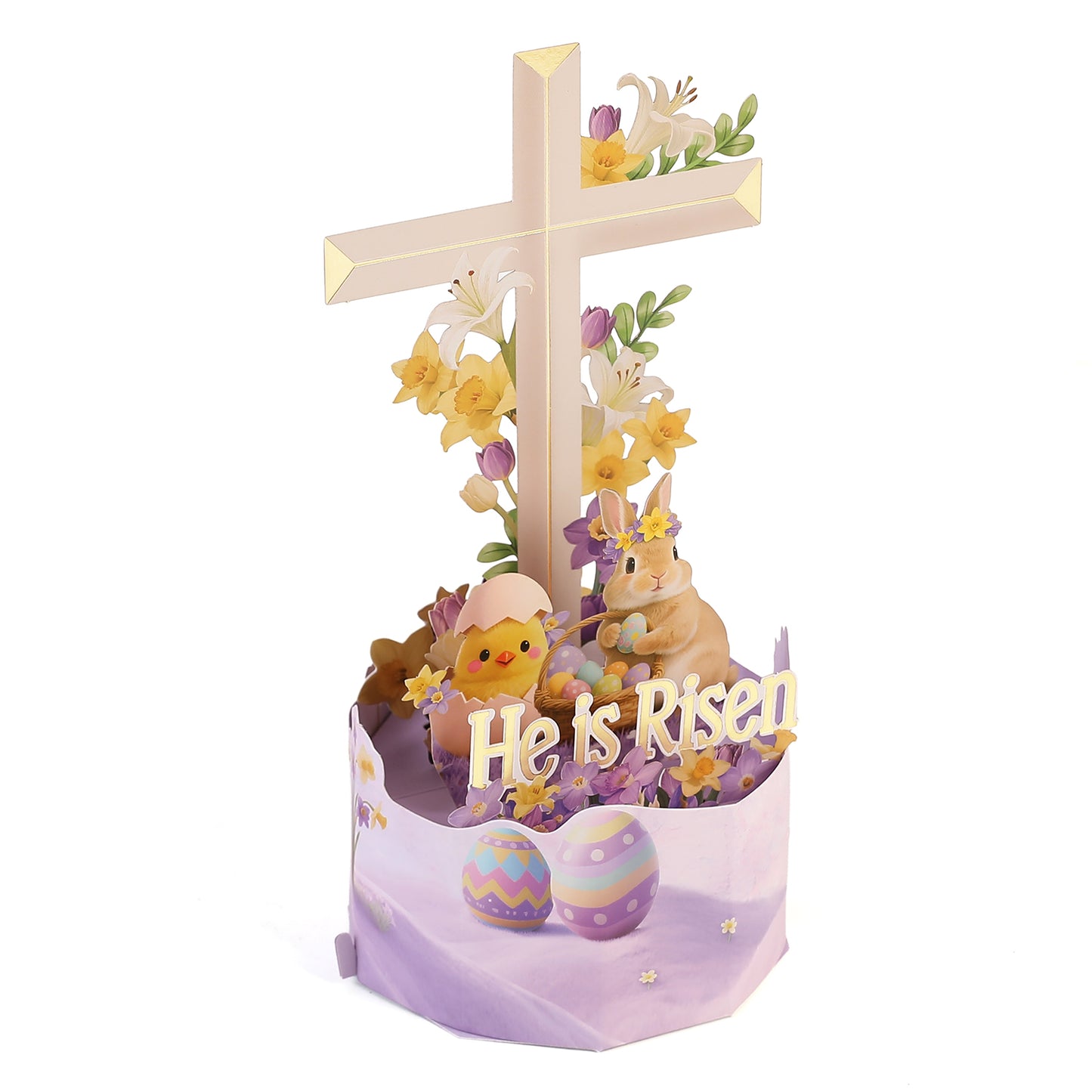 He is Risen Easter Cross Pop Up Card
