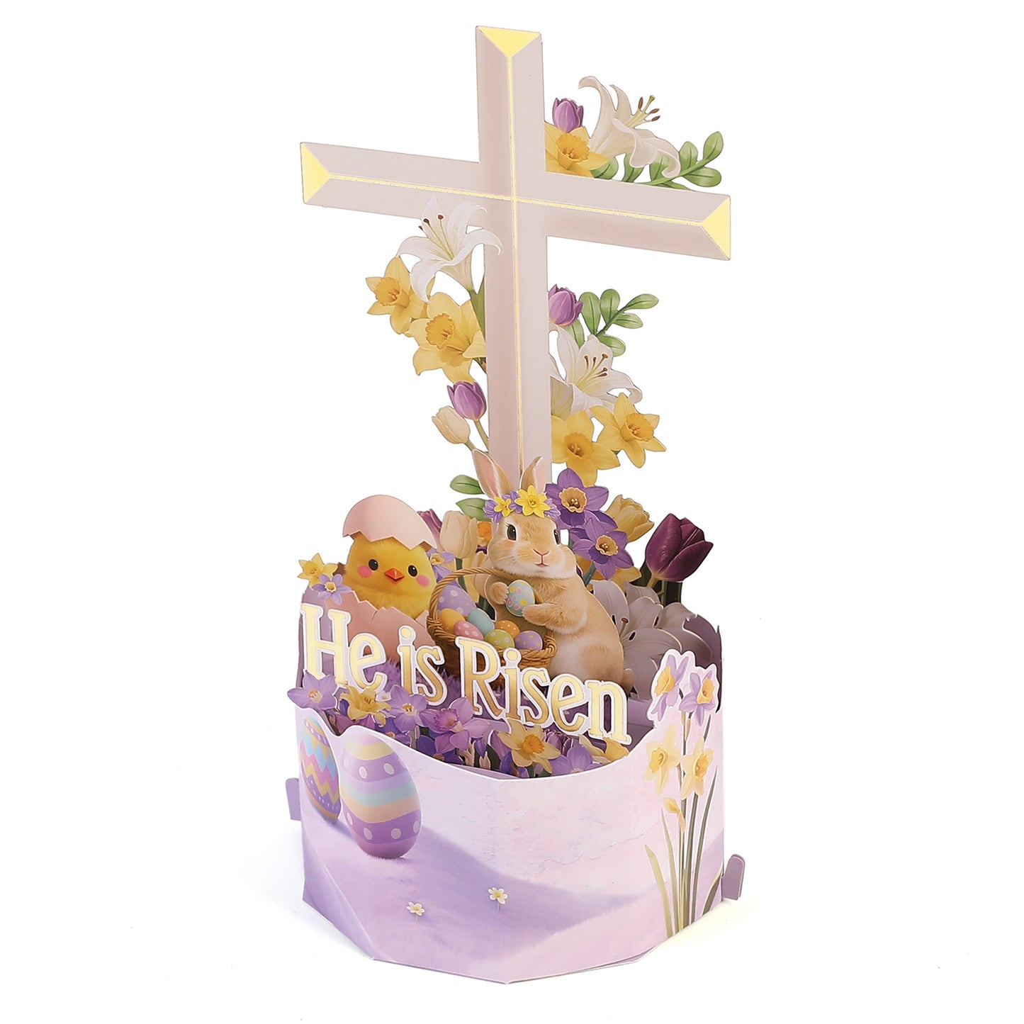 He is Risen Easter Cross Pop Up Card