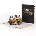 Black Gold 3D Pop-Up Birthday Card