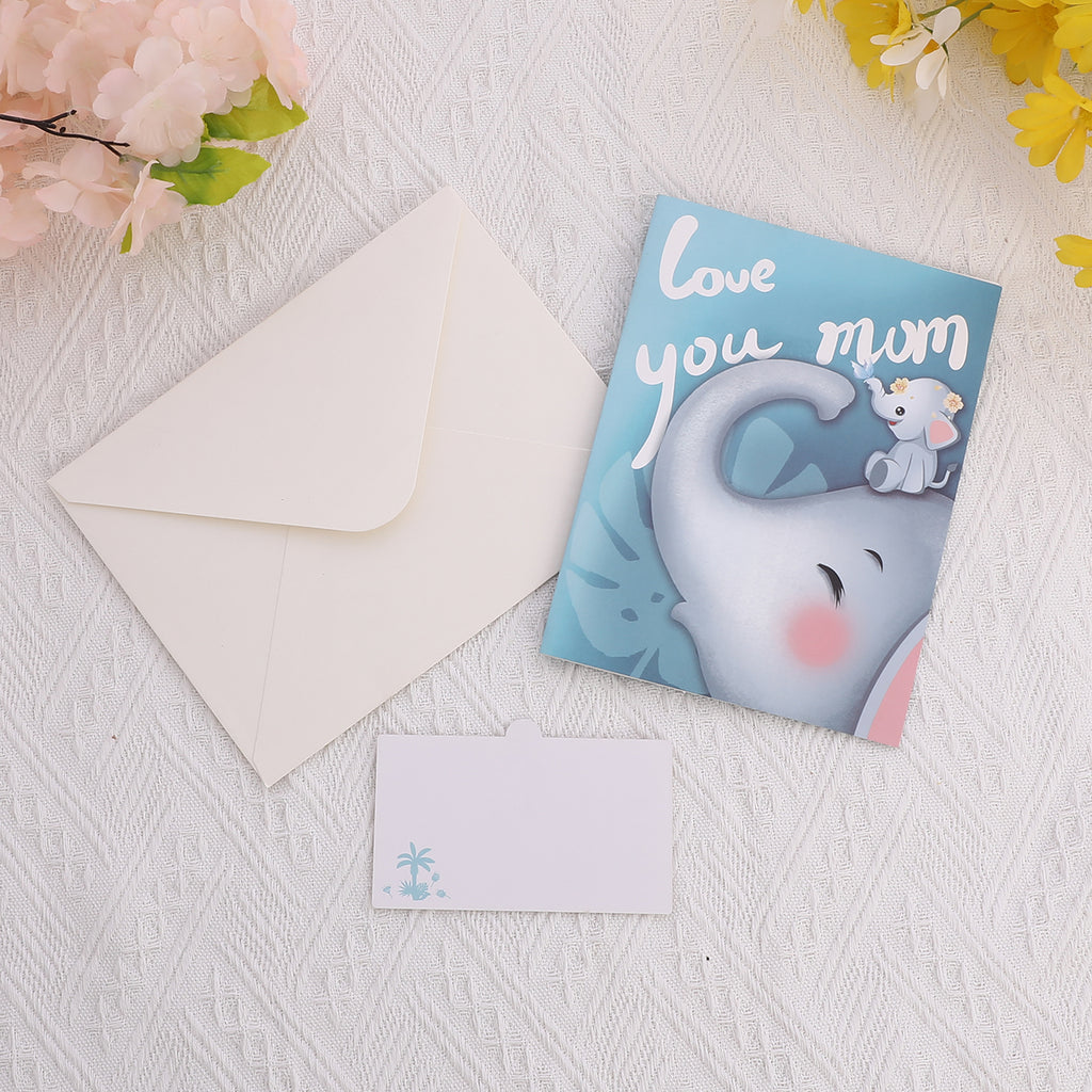 Love You Mum Elephant Pop-Up Card