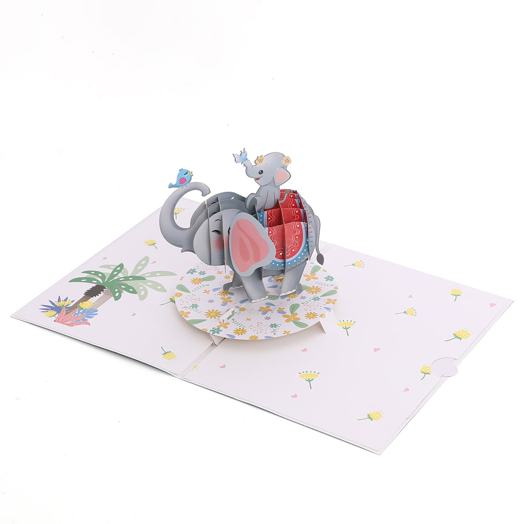 Love You Mum Elephant Pop-Up Card