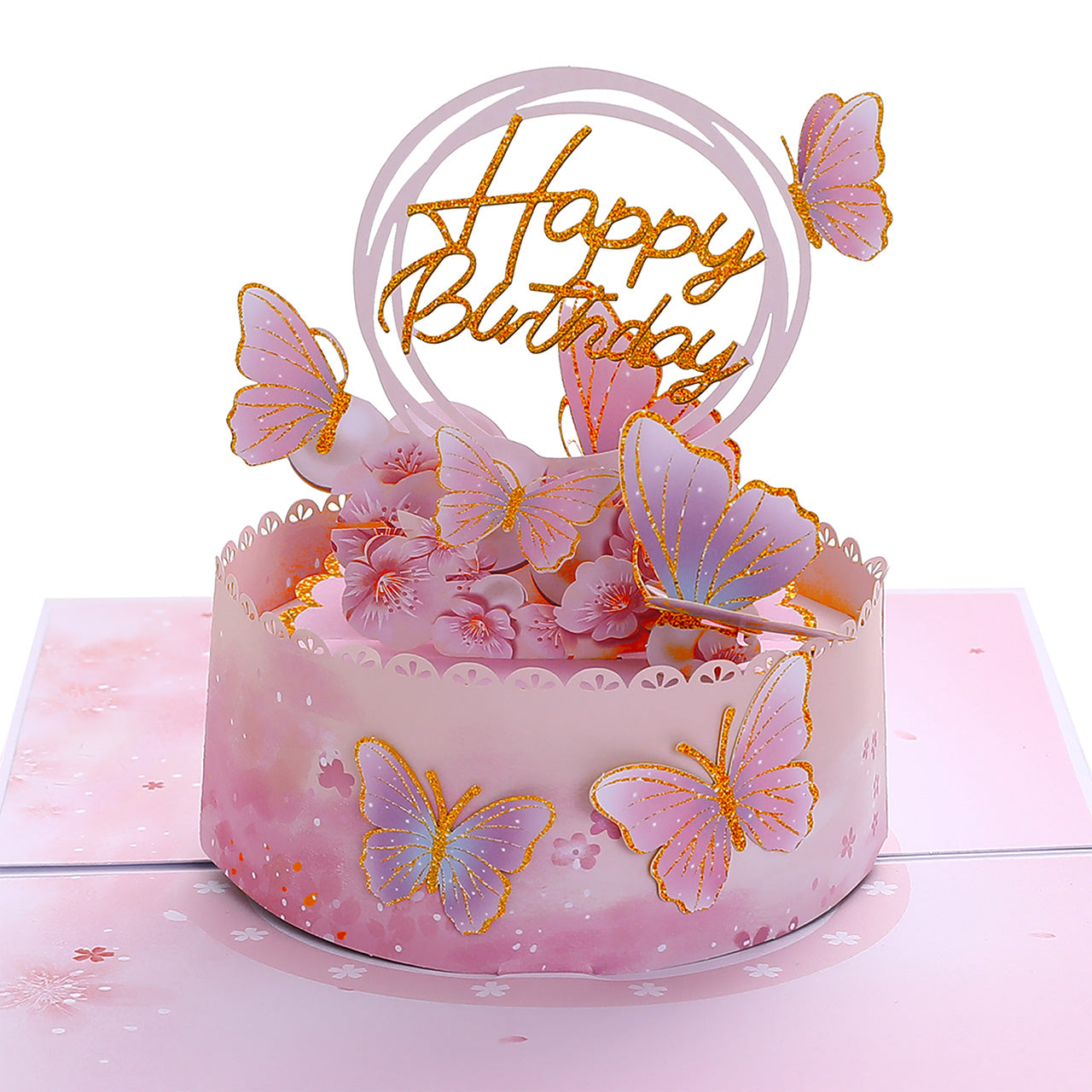 Butterfly Birthday Cake Pop Up Card