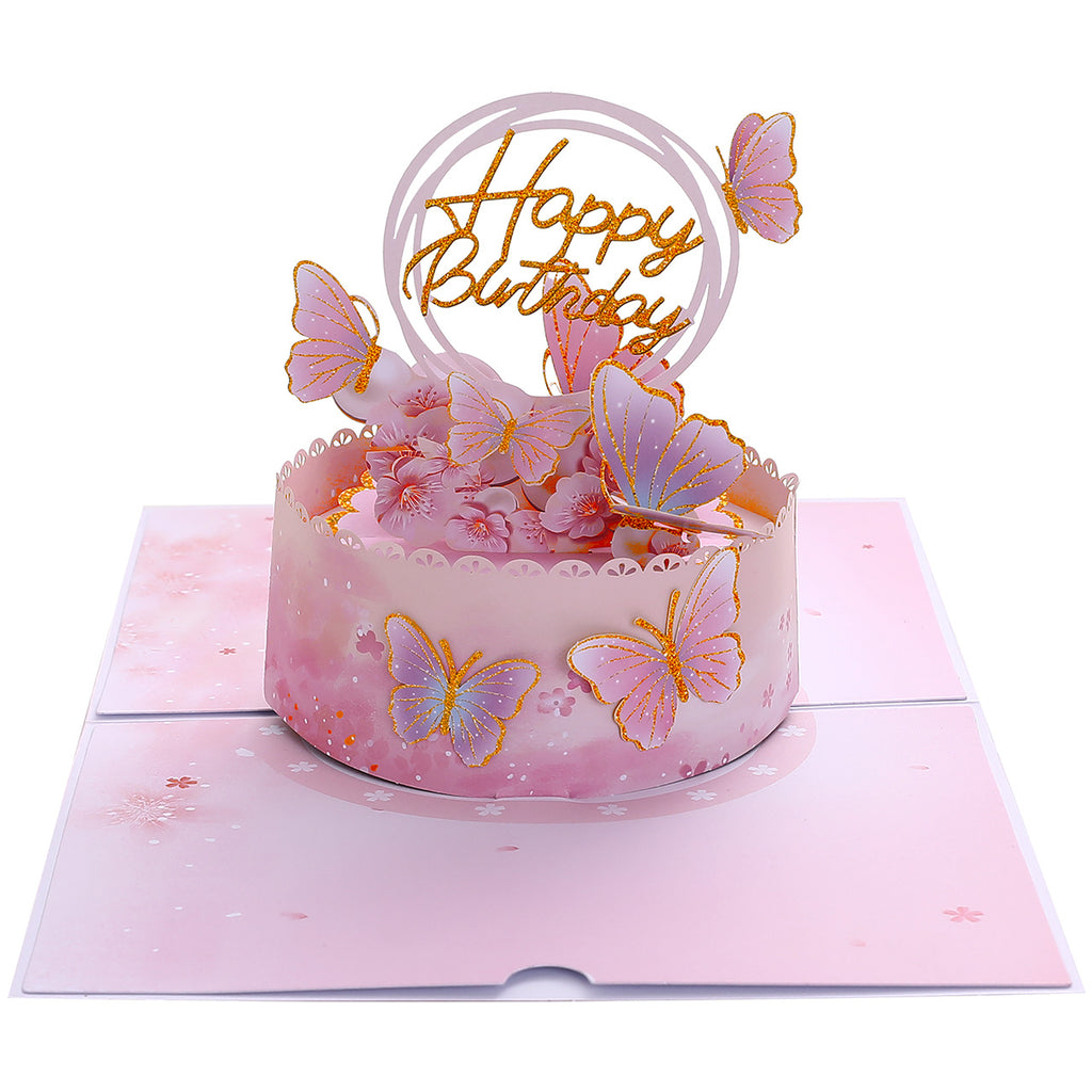 Butterfly Birthday Cake Pop-Up Card
