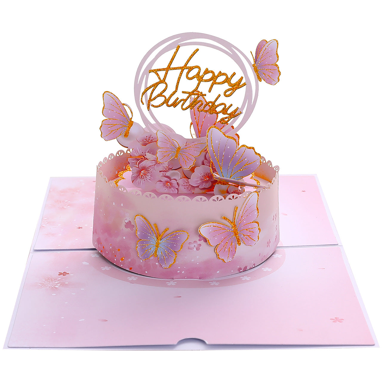 Butterfly Birthday Cake Pop Up Card