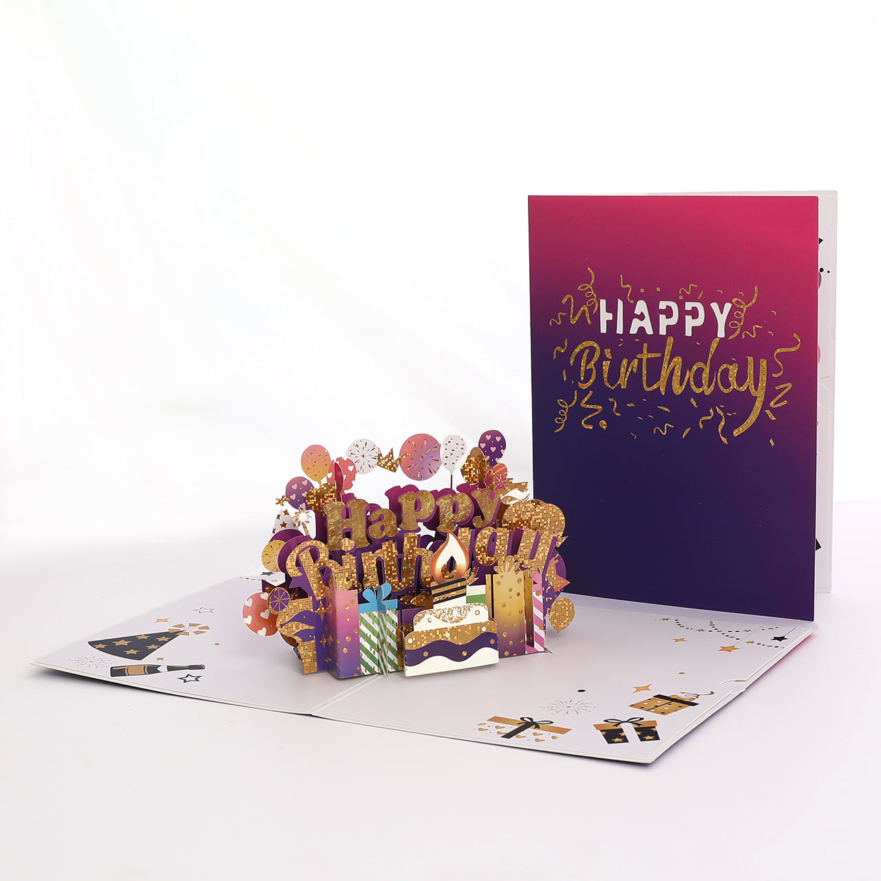 Birthday Cake & Balloon Pop Up Card