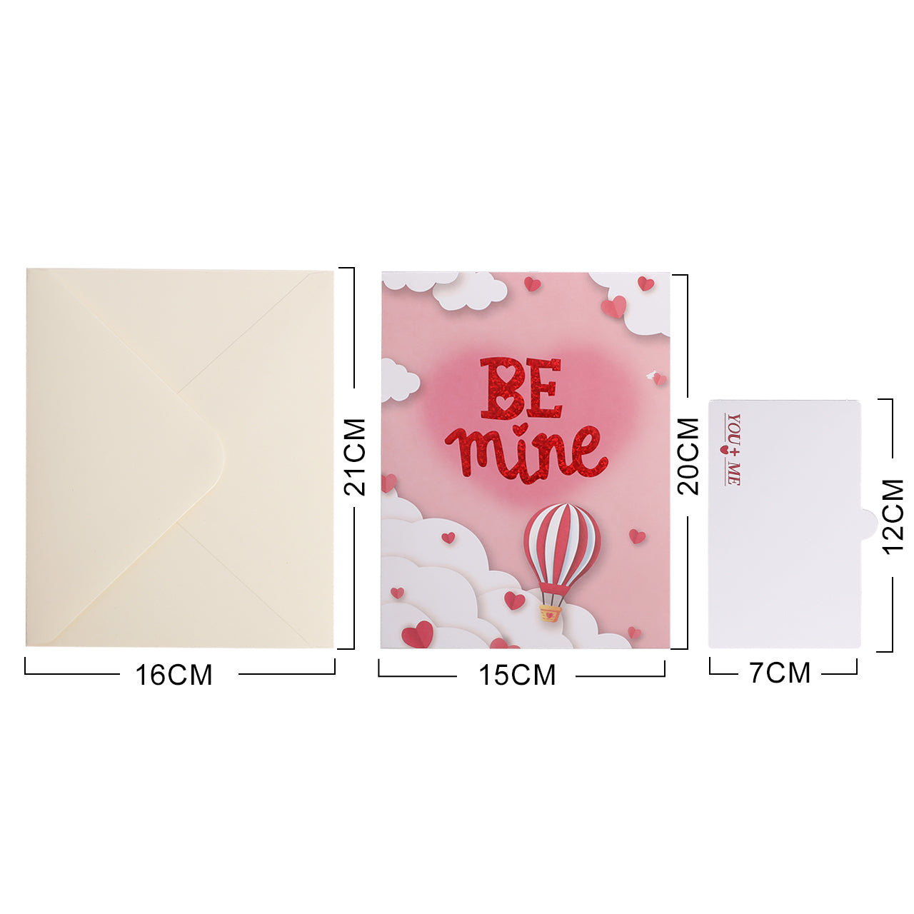 Air Balloon Valentine's Pop Up Card