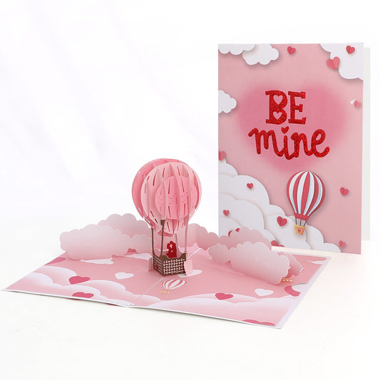 Air Balloon Valentine's Pop Up Card