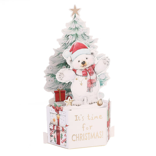 Polar Bear Christmas Pop Up Card