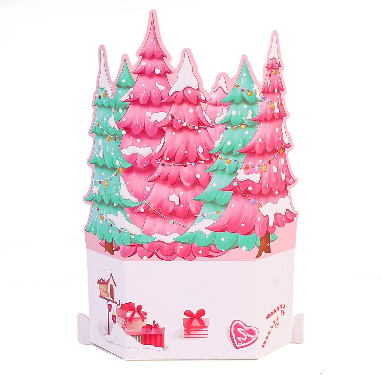 Christmas Penguin & Winter Cabin Pop Up Card