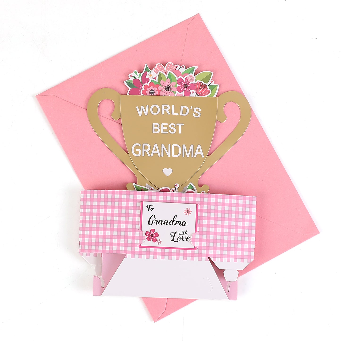 World's Best Grandma & Mom Pop Up Card