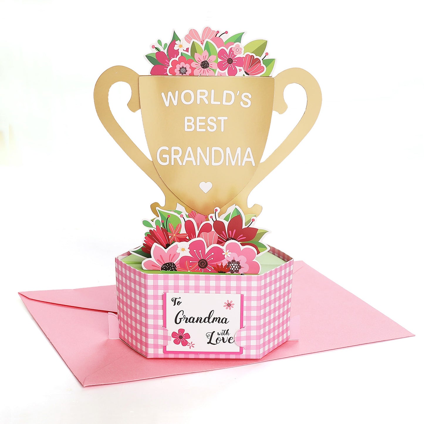 World's Best Grandma & Mom Pop Up Card