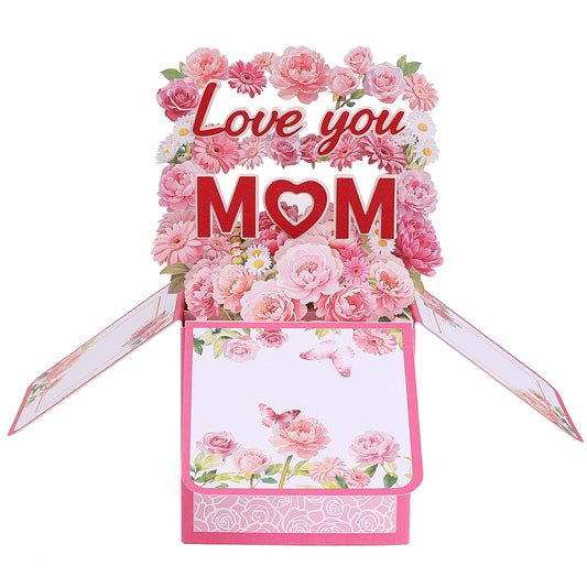 Love You Flower Box Pop Up Card