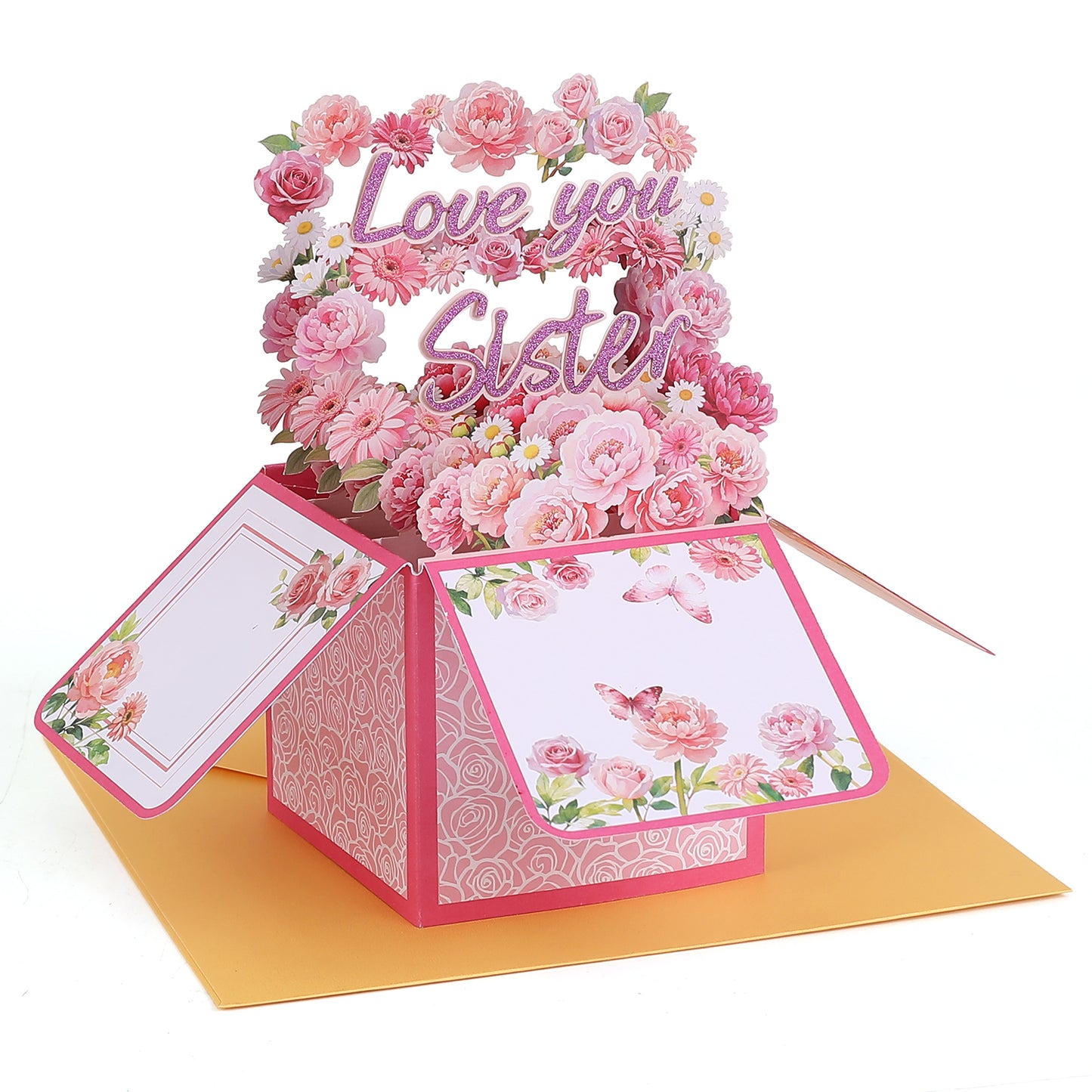 Love You Flower Box Pop Up Card