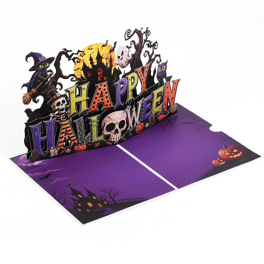 Happy Halloween Haunted Castle Pop Up Card