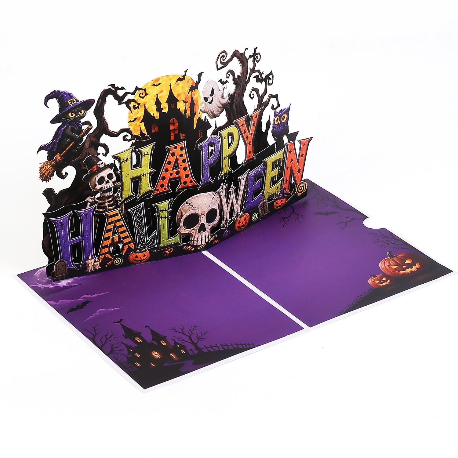 Happy Halloween Haunted Castle Pop Up Card