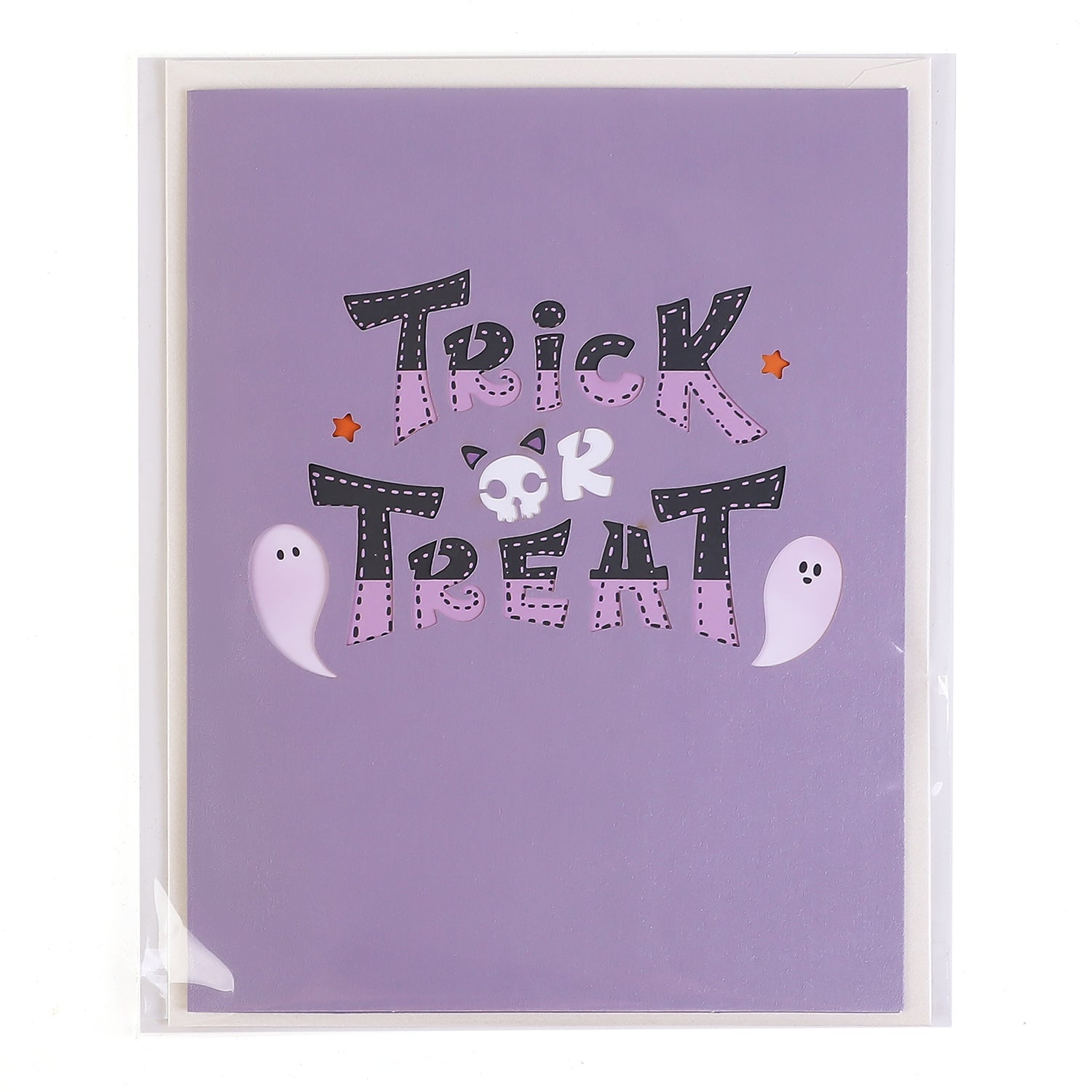 Halloween rick or Treat Black Cat Pop Up Card