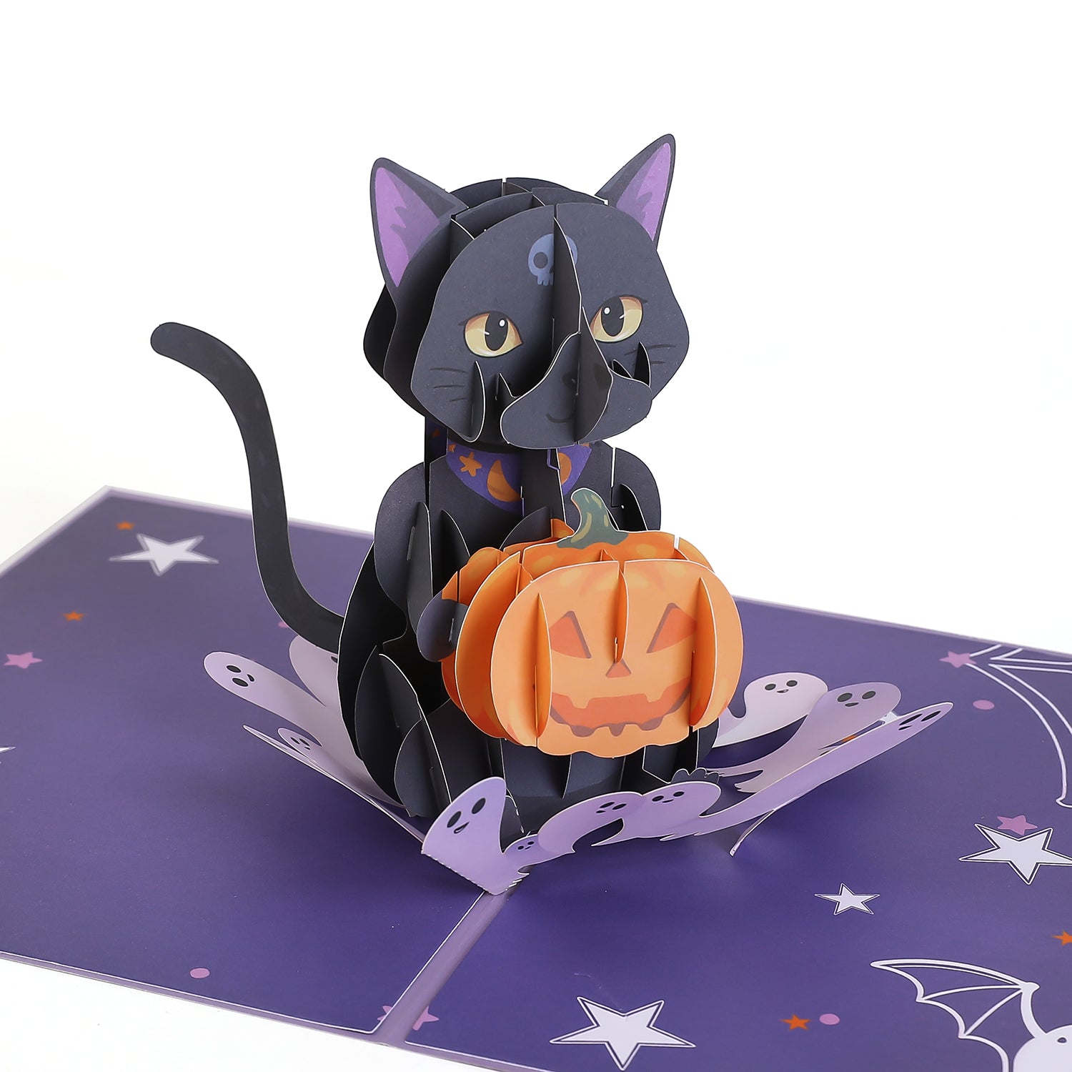 Halloween rick or Treat Black Cat Pop Up Card